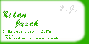 milan jasch business card